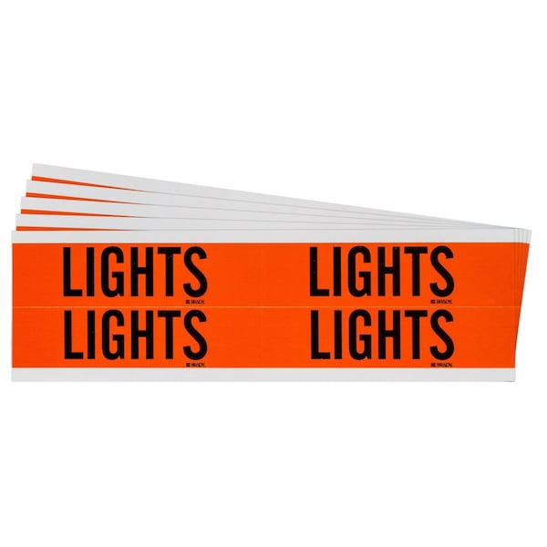 Brady Lights Conduit and Voltage Lbls 1.125 in H x 4.125 in W BK on OR 5/PK 152377 - main